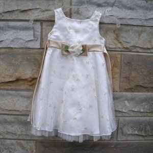 Girls Youngland Fancy Embroidered Design Dress Size 4T